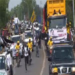 Les fans du TP Mazembe accueillent le TP Mazembe  Lubumbashi aprs sa victoire dans la Ligue des champions 2010