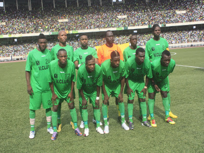 L'quipe de l'AS V Club de Kinshasa lors du match contre le Coton sport du Cameroun