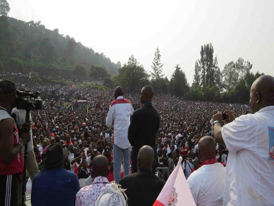 Vital Kamerhe à Goma lors de sa « Caravane de la paix »