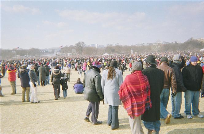 2.000.000 de personnes assistent  l'inauguration historique du Prsident Barack Obama au National Mall  Washington, DC. 
