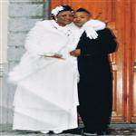 Ridjana et Maria kitoko dans leur mariage.Tour de peiz canton de vaud/suisse.Mariage de l' ...