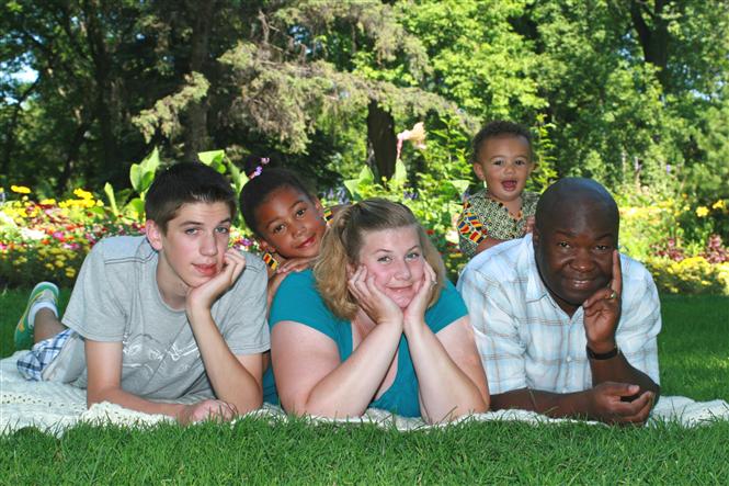 My family Summer 2009 at Saint-Vital Park, Winnipeg Canada.