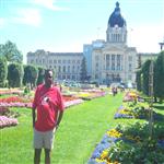 Un été très chaud à Regina, Saskatchewan (photo prise devant le palais législatif (Dr. Léo ...