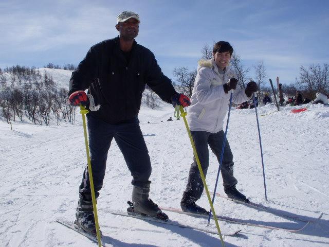 Berry Katumbay på ski